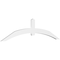Ekena Millwork Archdale Architectural Grade PVC Gable Bracket, 108"W x 27"H x 2"D x 6"F, 6/12 Pitch GBP108X27X0206ARC00 - alternate 1